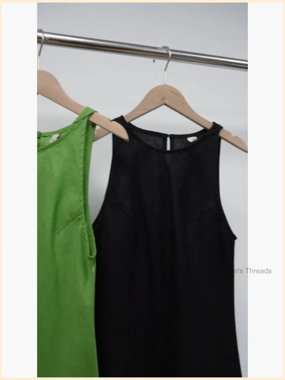 100% Linen Sleeveless Bodycon Maxi Dress with Side Splits - Picture 6 of 6